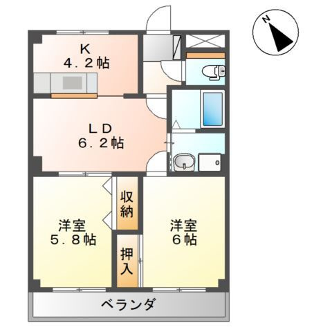 グレース南Ａの間取り