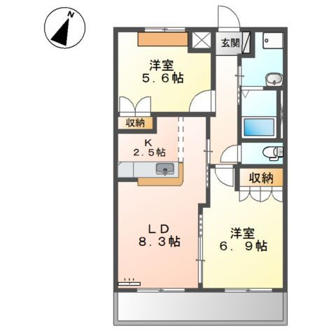 Ｌａ’ｐｉｎ（ラパン）の間取り