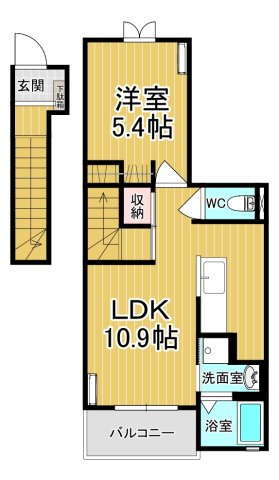 【間取り】 | メゾン・ベールＡ | カップルさんにオススメのお部屋です♪