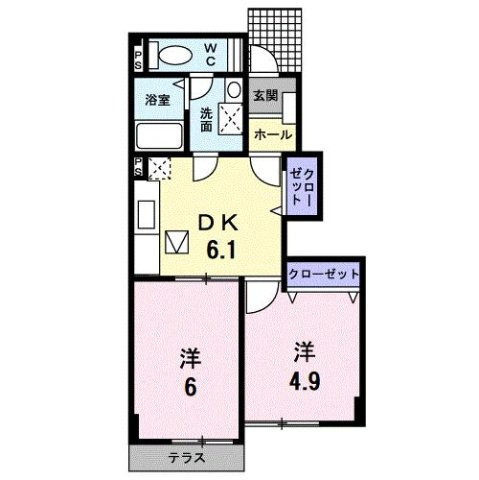 エントランス　壱番館の間取り