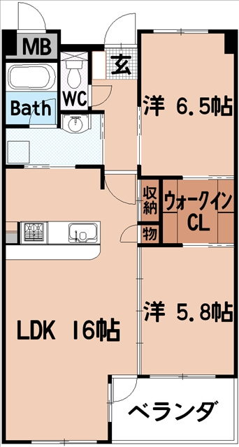 リアンヒロの間取り