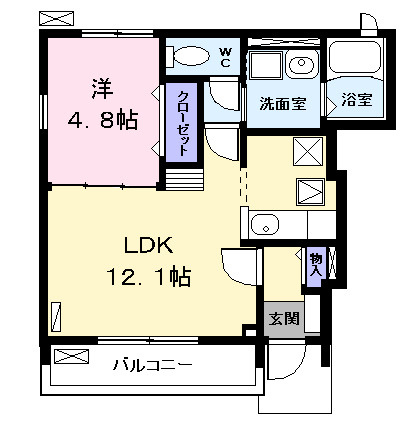 クラージュの間取り