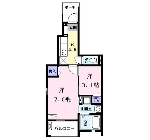 ブリッサ港西Ⅱの間取り