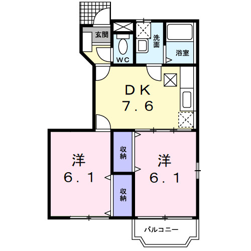 カーサ　ポッツォの間取り