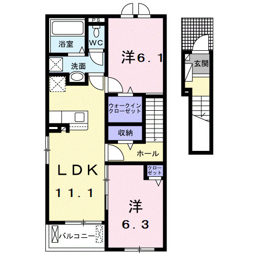 ユリシス　Ａの間取り