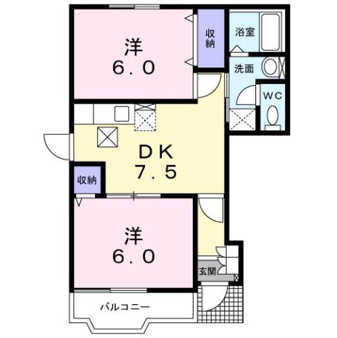 サンライトハウスＢの間取り