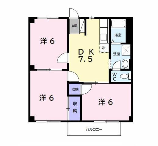 ハイツ祗園Ａの間取り