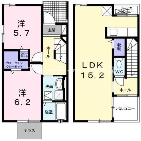 ｐａｔｉｏ　見和の間取り