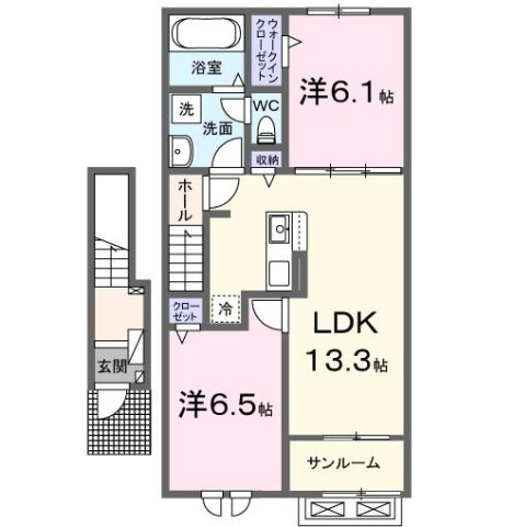 カーサ・セイスＢの間取り