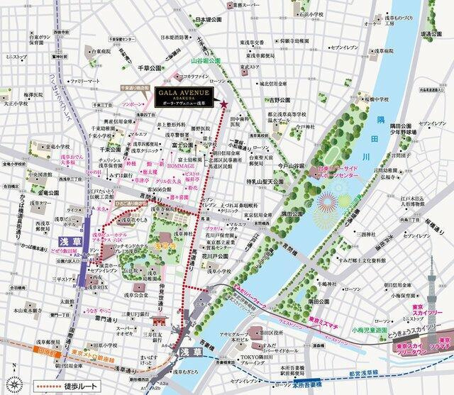 ガーラ・アヴェニュー浅草の地図