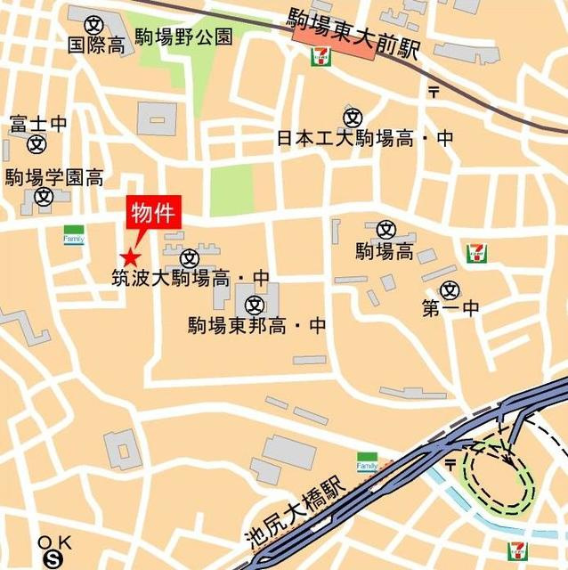 グレンパーク駒場の地図