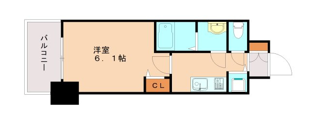 プレサンスジェネ新神戸ステーションフロントの間取り