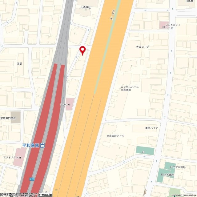 プレールアイディ大森Ⅱの地図