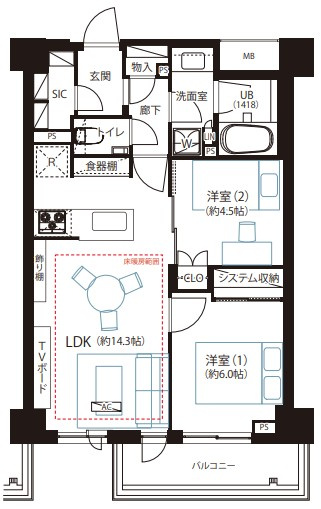 【間取り】 | オープンレジデンシア広尾ザ・ハウス　サウスコート