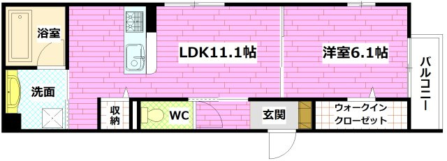 D-roomコサコの間取り