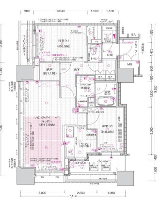 THE CROSS CITY TOWERの間取り