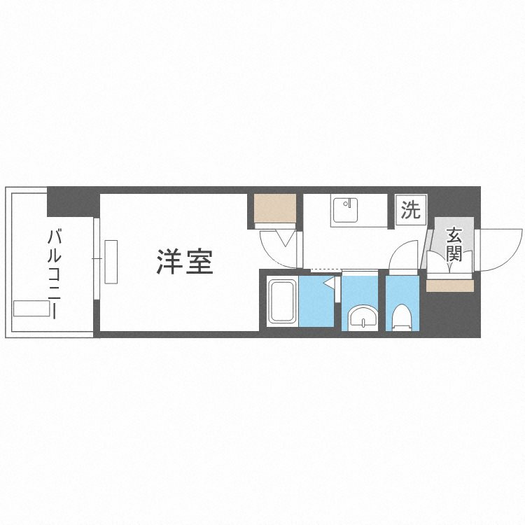 エステムコート難波Ⅶビヨンドの間取り