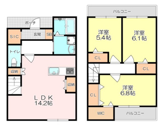 【間取り】 | AG　REGA東園田