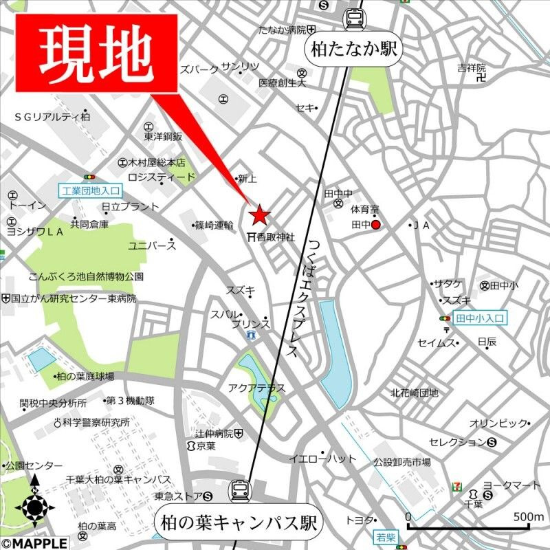 フィカーサ柏の葉の地図