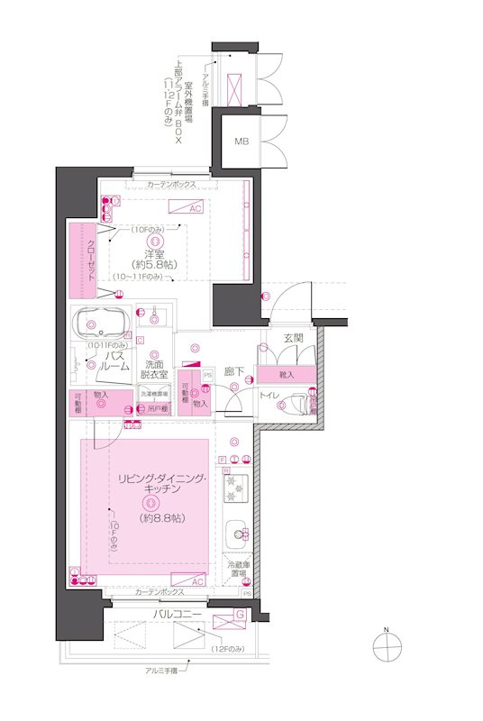 ファーニッシュド・アパートメント東神田8(東京エリア)の間取り