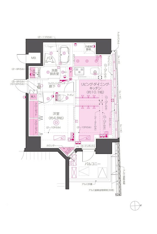 ファーニッシュド・アパートメント東神田8(東京エリア)の間取り