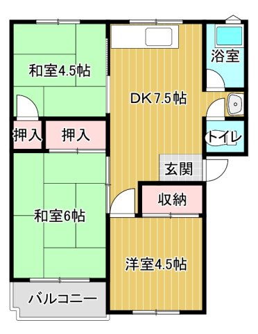 【間取り】 | サウスヒルズ由良(DIY部屋)