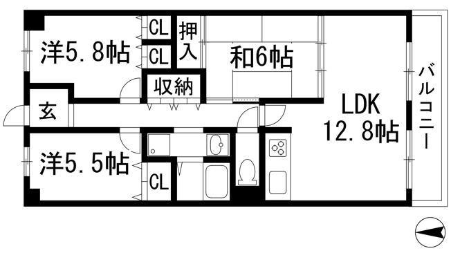 【間取り】 | ヴィオレット宝塚