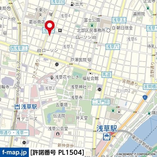 サンクタス浅草レジデンスの地図