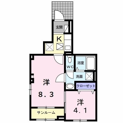 エスポワールヒロ－Ｂの間取り