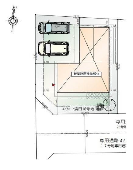 姫路市網干区浜田　　山陽電鉄「網干駅」徒歩13分の区画図