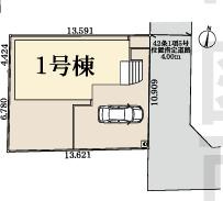 白岡市篠津3期　新築一戸建て　リーブルガーデンの区画図|全1棟