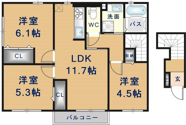 ノールヴィラージドゥの間取り
