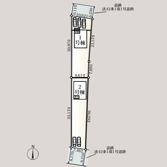 【区画図】 | 深谷市本住町第1  クレイドルガーデン　新築戸建　全2棟　2号棟