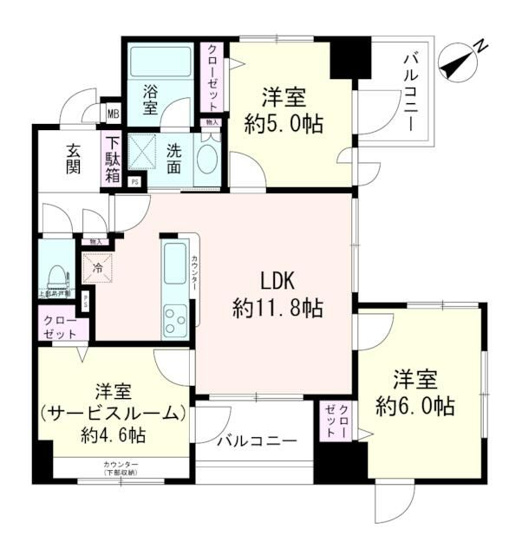 【間取り】 | ラ・フォルム池尻大橋