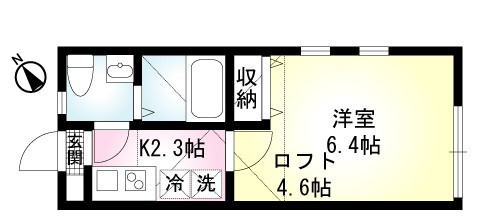 【間取り】 | リヴェール下永谷 | ロフト付きの1Kの間取りです！