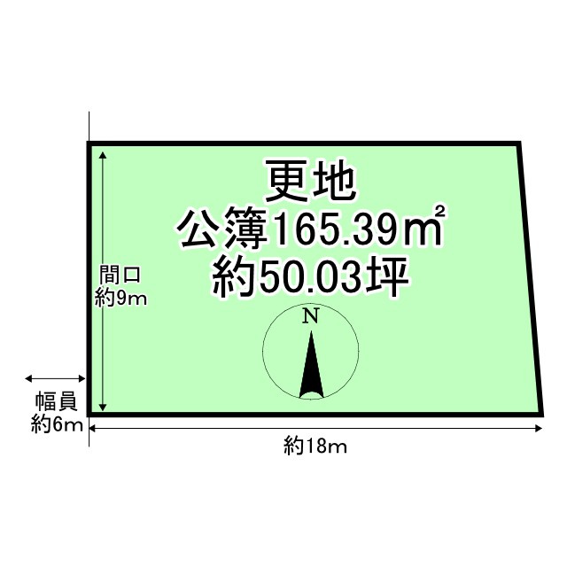 衣笠西開キ町 建築条件無し 土地の土地図