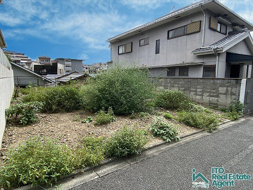 衣笠西開キ町 建築条件無し 土地の外観
