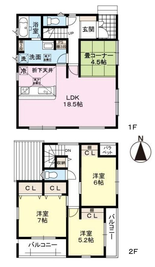 小郡市小郡　新築戸建の間取り