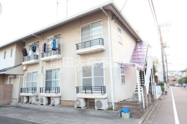 久が原ハイムの外観|1993年11月築　木造地上2階建て総戸数7戸の人気賃貸アパート
東京都大田区久が原3丁目　東急池上線久が原駅近徒歩5分、東急池上線御嶽山駅徒歩10分