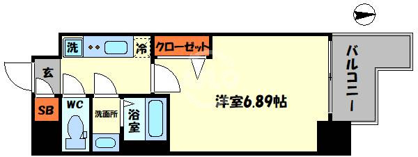 フォーリアライズ難波南レーヴの間取り|フォーリアライズ難波南レーヴ　間取り