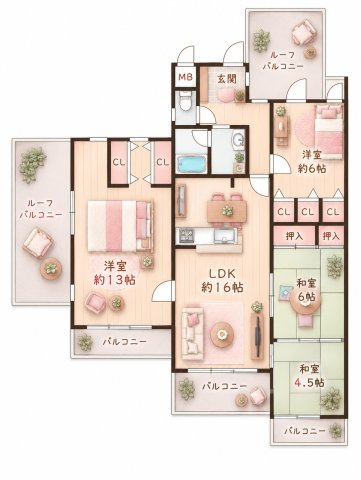 グリーンタウン東香里マンションC棟の間取り|間取り図はいかがですか？ご希望を叶える間取りですか？リビングの広さは？水回りの位置は？カウンターキッチン？など色々な情報が集約されています。弊社ではリフォームなどのご相談も承っております。