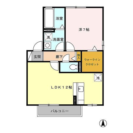 リビングタウン八日市場　Ｃの間取り