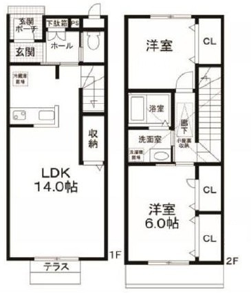 ローズベルの間取り|間取りです。