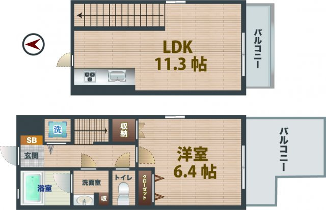 【間取り】 | Altale | 1LDKのお部屋です。