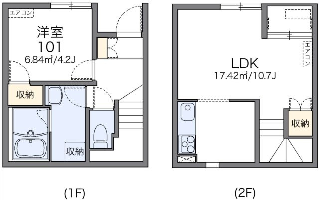 東久留米市浅間町2丁目アパートの間取り