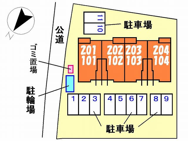 キャッスルアヴェニューCの区画図