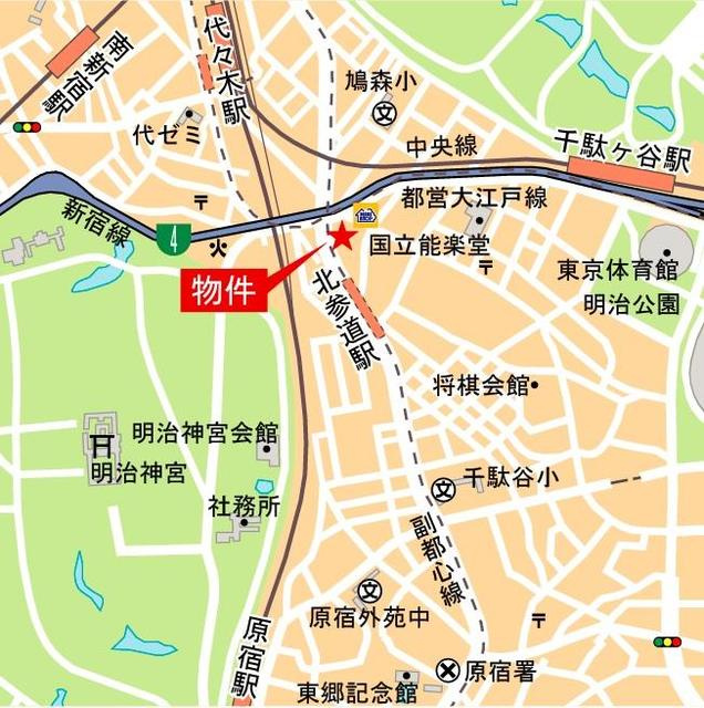 パークコート神宮北参道　ザ　タワーの地図