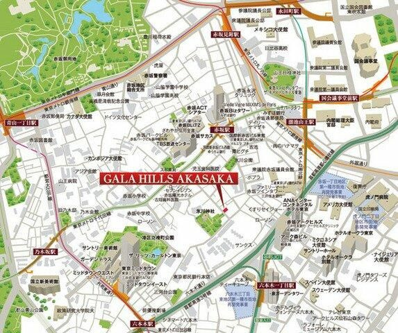 ガーラ・ヒルズ赤坂の地図