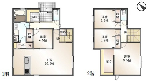 神戸市垂水区つつじが丘７丁目の新築一戸建の間取り