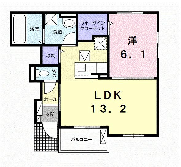 【間取り】 | エスポワール谷町　Ａ